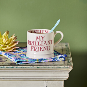 Emma Bridgewater Pink Toast My Brilliant Friend Small Mug